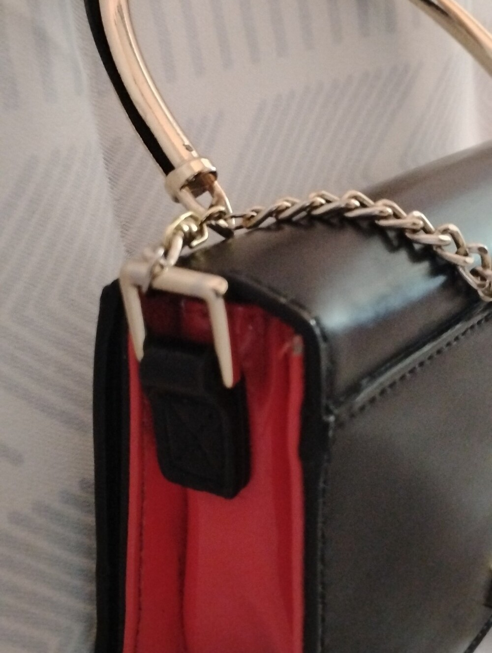Kate Spade New York Patton Leather Upcycled Novelty Bag Gold Tone Hardware - Picture 10 of 15